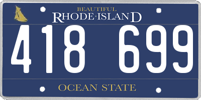 RI license plate 418699