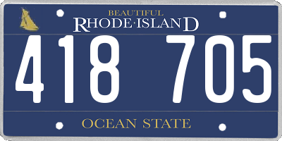 RI license plate 418705