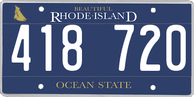 RI license plate 418720