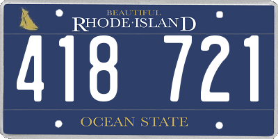 RI license plate 418721