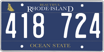 RI license plate 418724