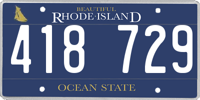 RI license plate 418729