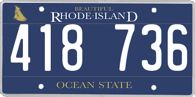 RI license plate 418736