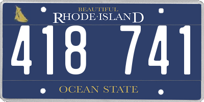 RI license plate 418741