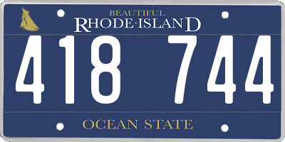 RI license plate 418744
