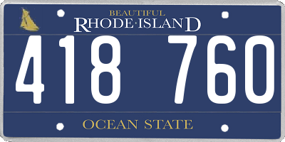 RI license plate 418760