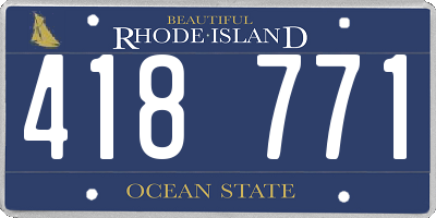 RI license plate 418771