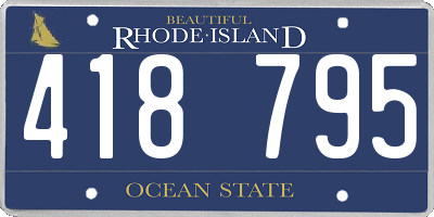 RI license plate 418795