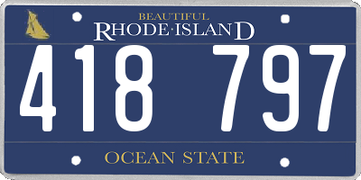 RI license plate 418797