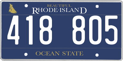 RI license plate 418805