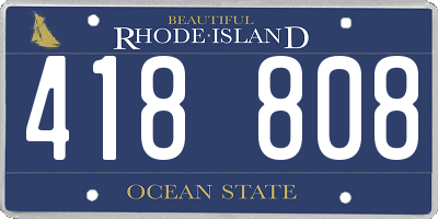 RI license plate 418808