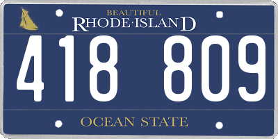 RI license plate 418809
