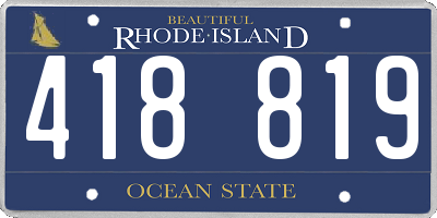 RI license plate 418819