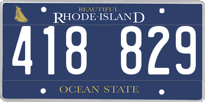 RI license plate 418829