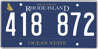 RI license plate 418872
