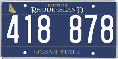 RI license plate 418878