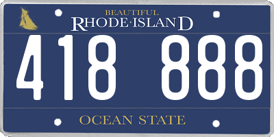 RI license plate 418888