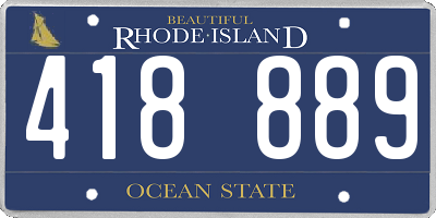 RI license plate 418889