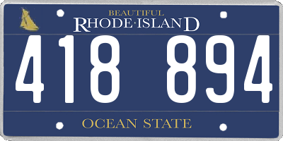 RI license plate 418894