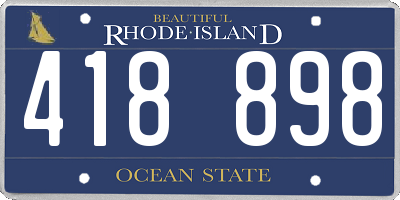 RI license plate 418898