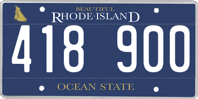RI license plate 418900