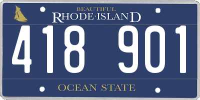 RI license plate 418901