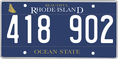 RI license plate 418902