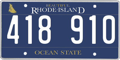 RI license plate 418910