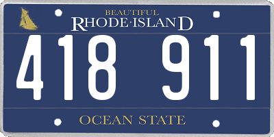 RI license plate 418911