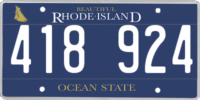 RI license plate 418924