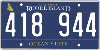 RI license plate 418944