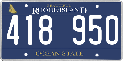 RI license plate 418950