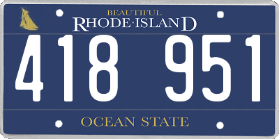 RI license plate 418951