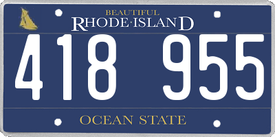 RI license plate 418955