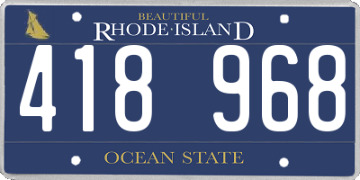 RI license plate 418968