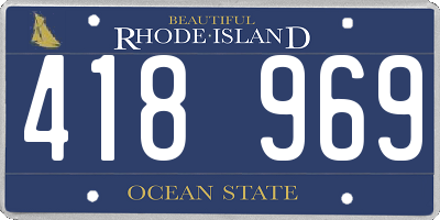 RI license plate 418969