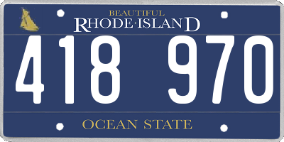 RI license plate 418970
