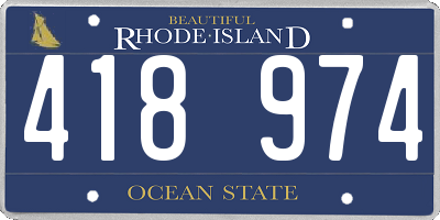 RI license plate 418974