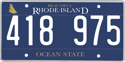 RI license plate 418975