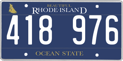 RI license plate 418976