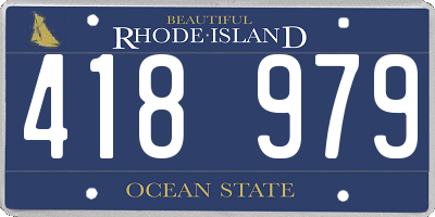 RI license plate 418979