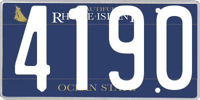 RI license plate 4190