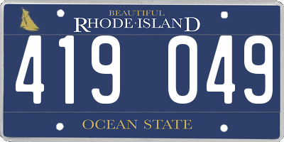 RI license plate 419049