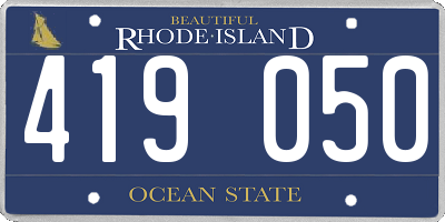 RI license plate 419050