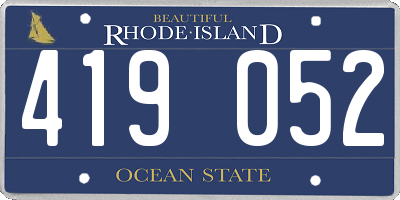 RI license plate 419052