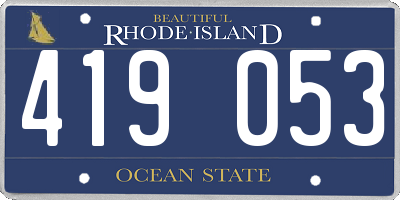 RI license plate 419053