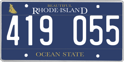 RI license plate 419055