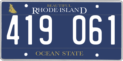 RI license plate 419061