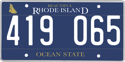 RI license plate 419065