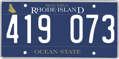 RI license plate 419073